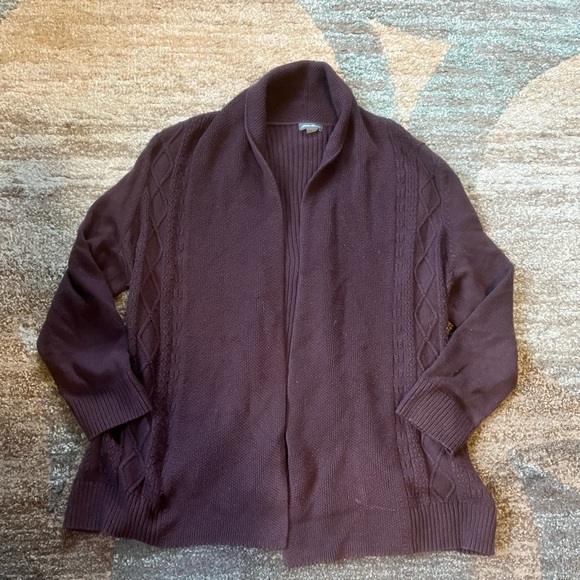 Eddie Bauer Sweater Womens 2XL Brown Cardigan Casual Long Sleeve